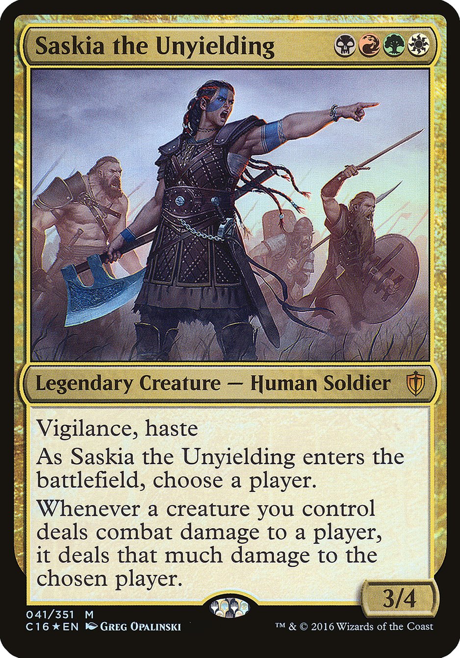 Saskia the Unyielding (Oversized) [Commander 2016 Oversized] | Clutch Gaming