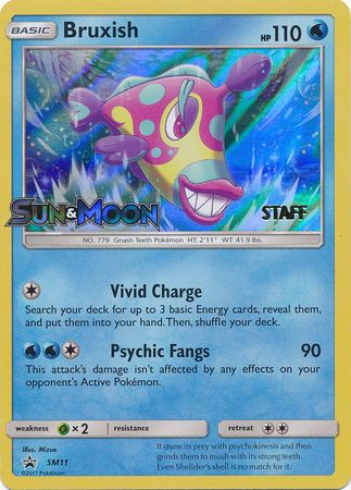 Bruxish (SM11) (Staff Prerelease Promo) [Sun & Moon: Black Star Promos] | Clutch Gaming