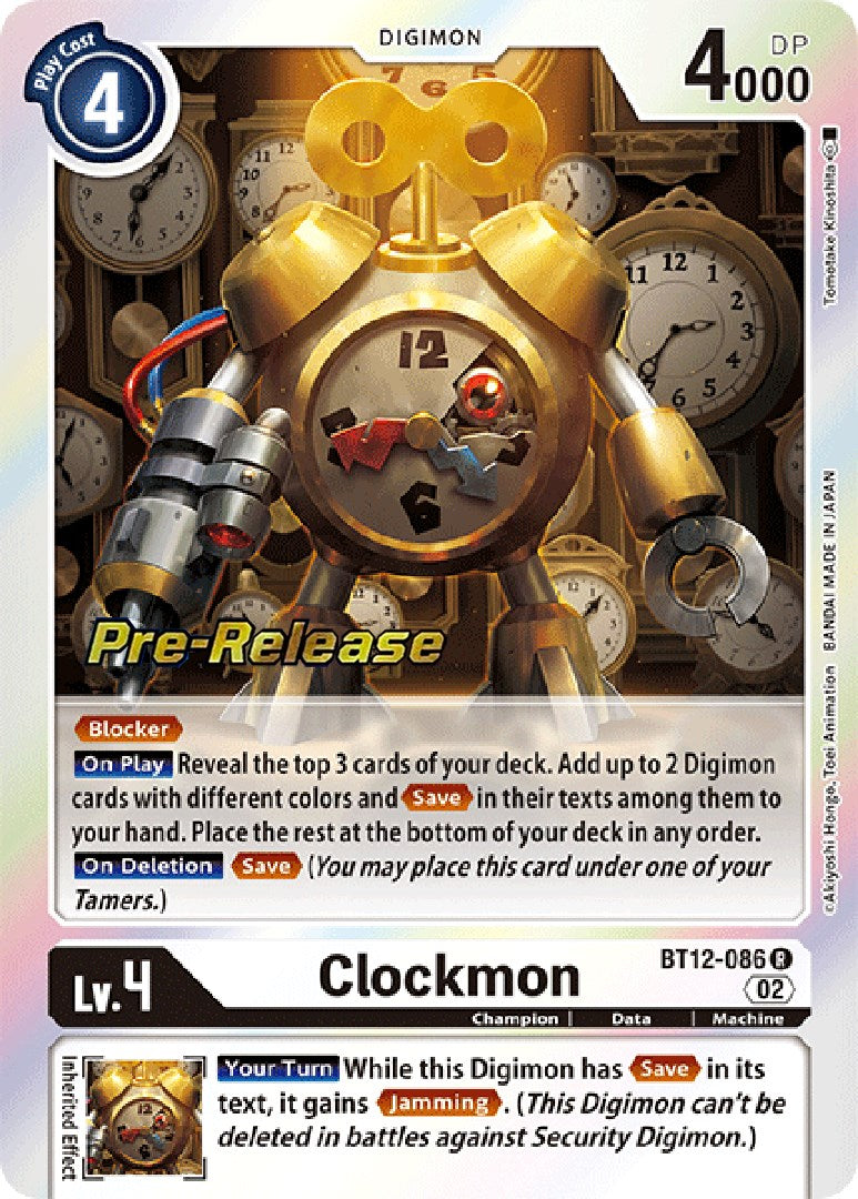 Clockmon [BT12-086] [Across Time Pre-Release Cards] | Clutch Gaming