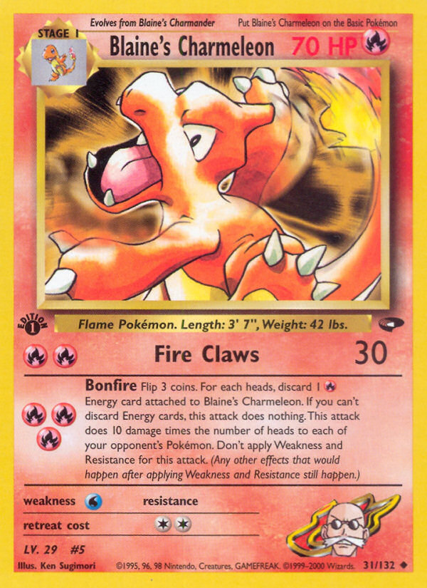 Blaine's Charmeleon (31/132) [Gym Challenge 1st Edition] | Clutch Gaming