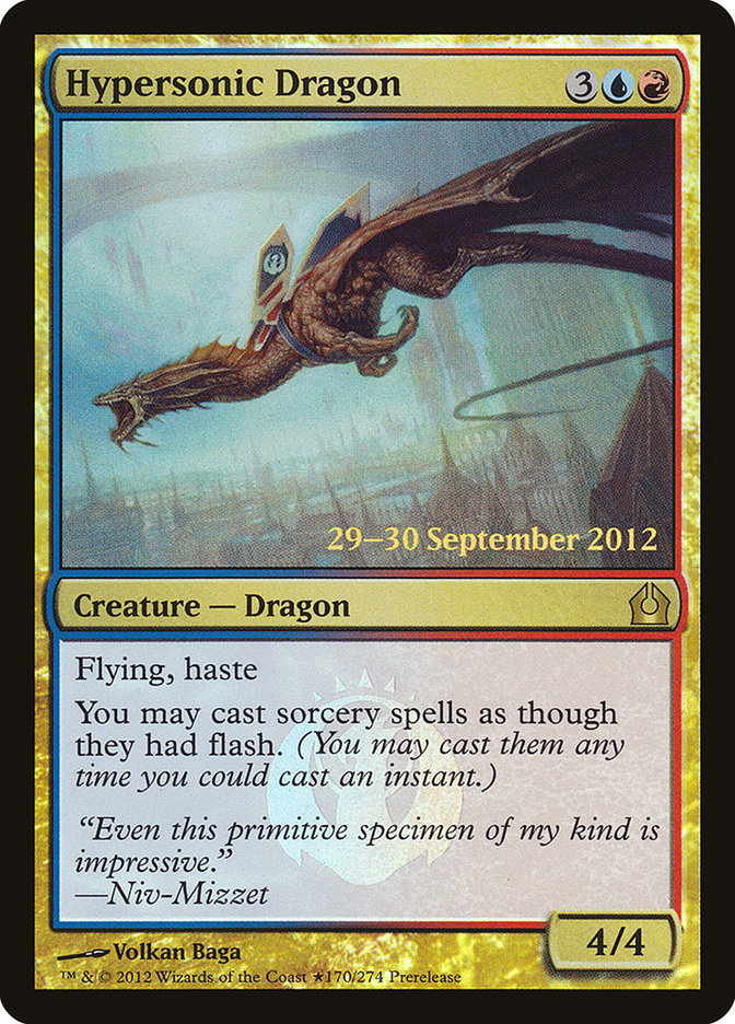 Hypersonic Dragon [Return to Ravnica Prerelease Promos] | Clutch Gaming