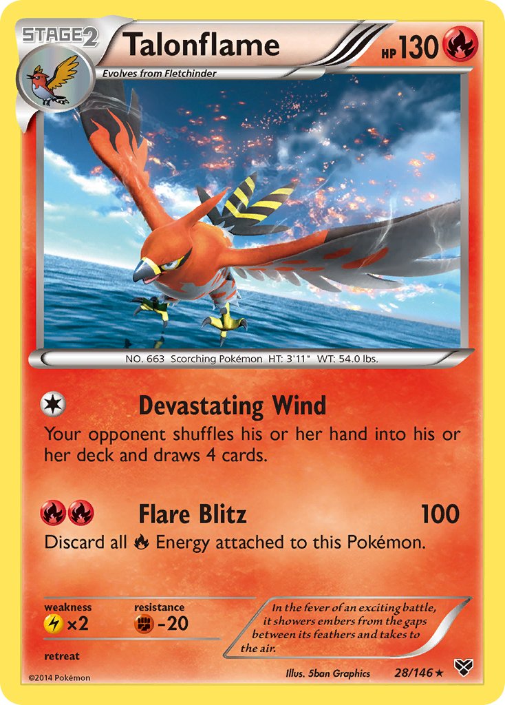 Talonflame (28/146) (Cosmos Holo) (Blister Exclusive) [XY: Base Set] | Clutch Gaming