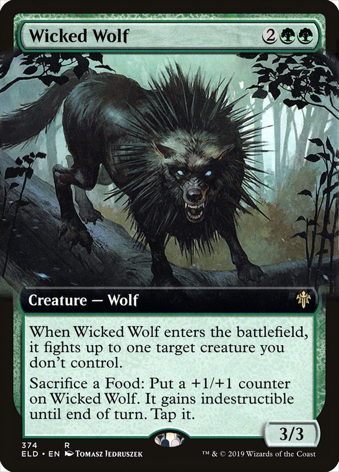 Wicked Wolf (Extended Art) [Throne of Eldraine] | Clutch Gaming