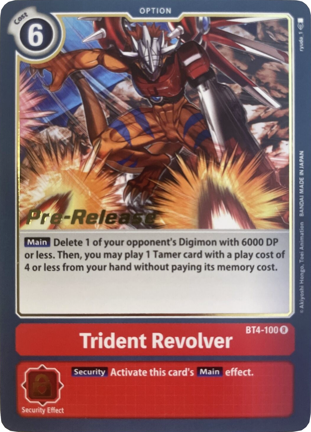 Trident Revolver [BT4-100] [Great Legend Pre-Release Promos] | Clutch Gaming