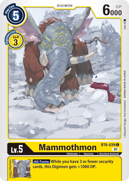 Mammothmon [BT6-039] [Double Diamond] | Clutch Gaming