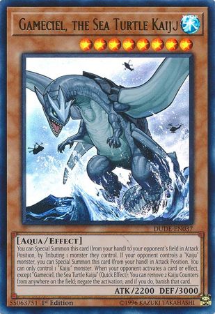 Gameciel, the Sea Turtle Kaiju [DUDE-EN037] Ultra Rare | Clutch Gaming