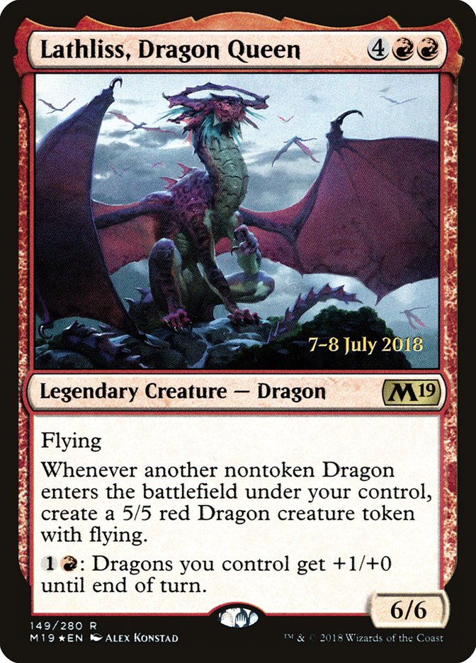 Lathliss, Dragon Queen [Core Set 2019 Prerelease Promos] | Clutch Gaming