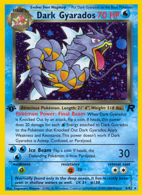 Dark Gyarados (8/82) [Team Rocket 1st Edition] | Clutch Gaming