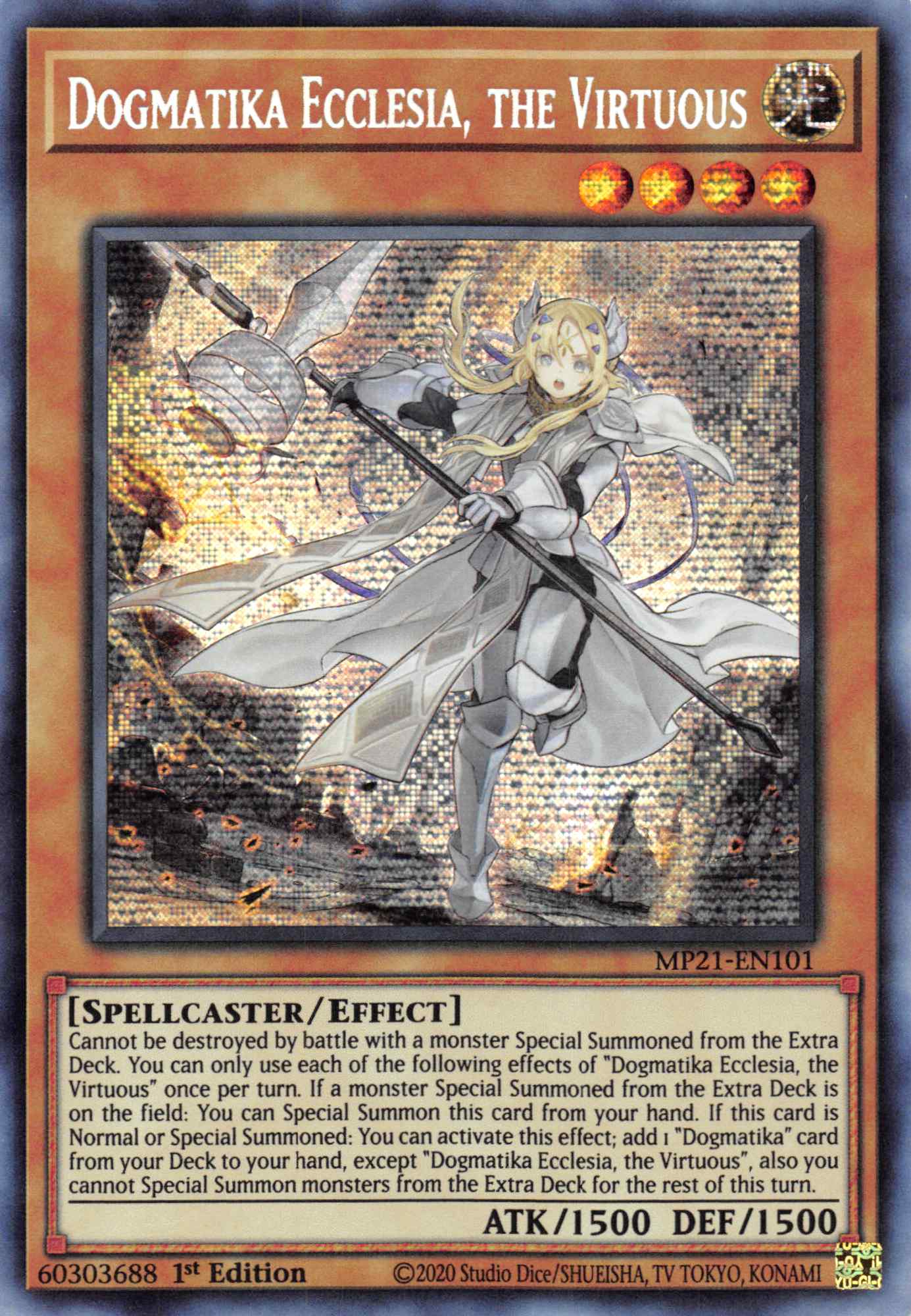 Dogmatika Ecclesia, the Virtuous [MP21-EN101] Prismatic Secret Rare | Clutch Gaming