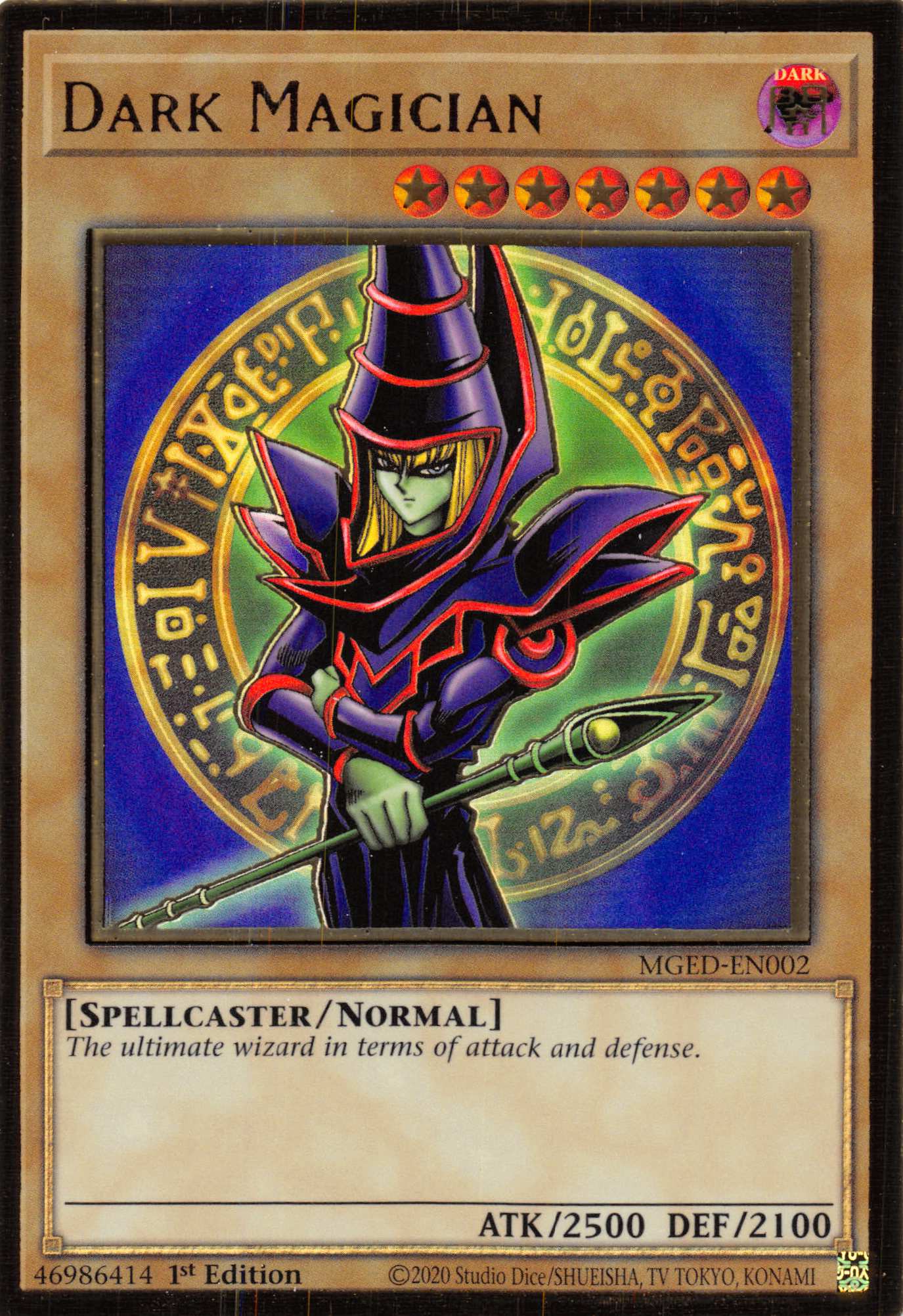 Dark Magician (Alternate Art) [MGED-EN002] Gold Rare | Clutch Gaming