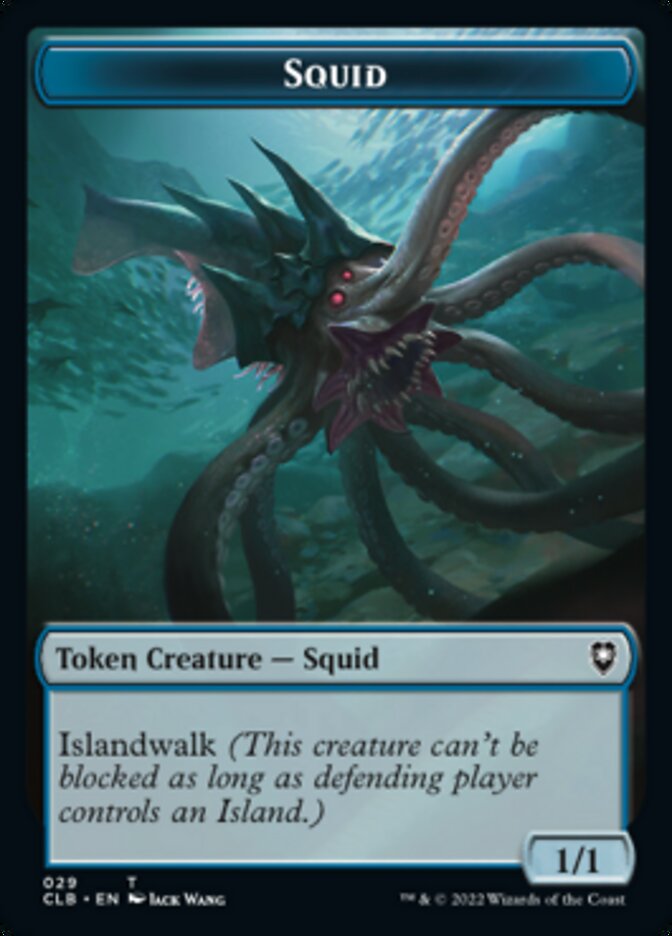 Squid // Copy Double-Sided Token [Commander Legends: Battle for Baldur's Gate Tokens] | Clutch Gaming