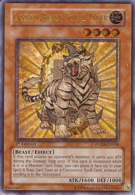 Crystal Beast Topaz Tiger [FOTB-EN004] Ultimate Rare | Clutch Gaming