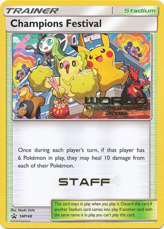 Champions Festival (SM148) (2018 Staff) [Sun & Moon: Black Star Promos] | Clutch Gaming