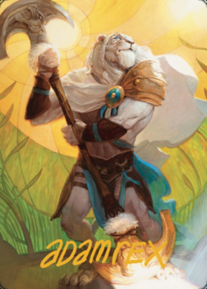 Ajani, Sleeper Agent Art Card (Gold-Stamped Signature) [Dominaria United Art Series] | Clutch Gaming