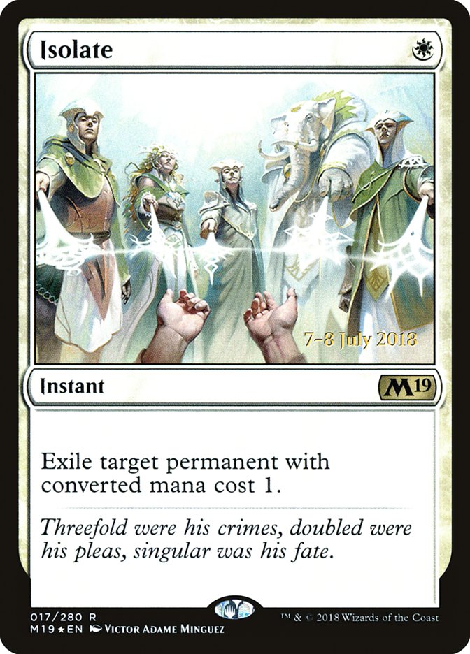 Isolate [Core Set 2019 Prerelease Promos] | Clutch Gaming