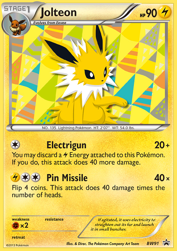 Jolteon (BW91) [Black & White: Black Star Promos] | Clutch Gaming