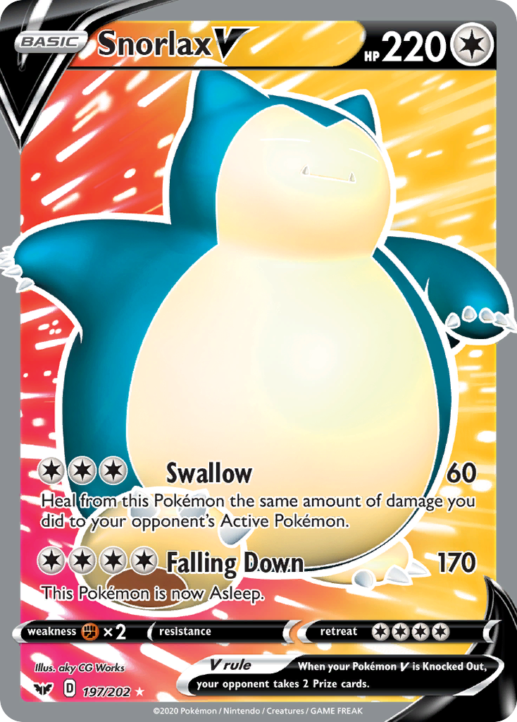 Snorlax V (197/202) [Sword & Shield: Base Set] | Clutch Gaming