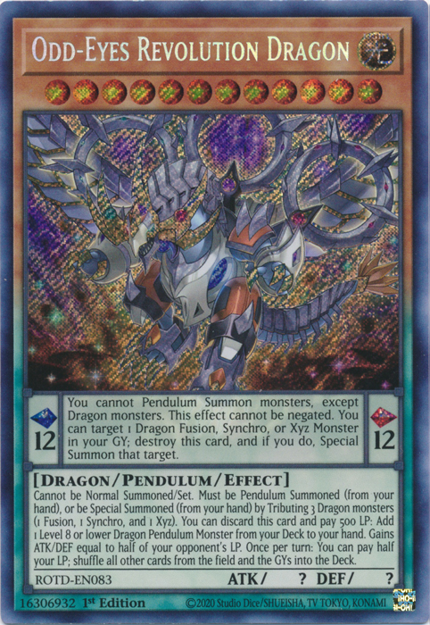 Odd-Eyes Revolution Dragon [ROTD-EN083] Secret Rare | Clutch Gaming