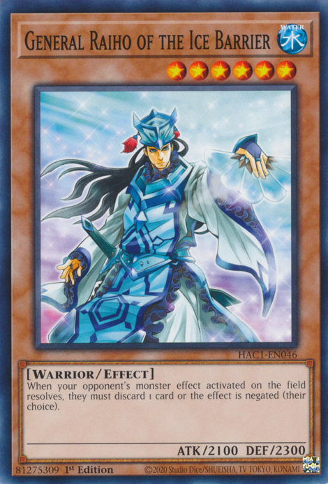 General Raiho of the Ice Barrier [HAC1-EN046] Common | Clutch Gaming