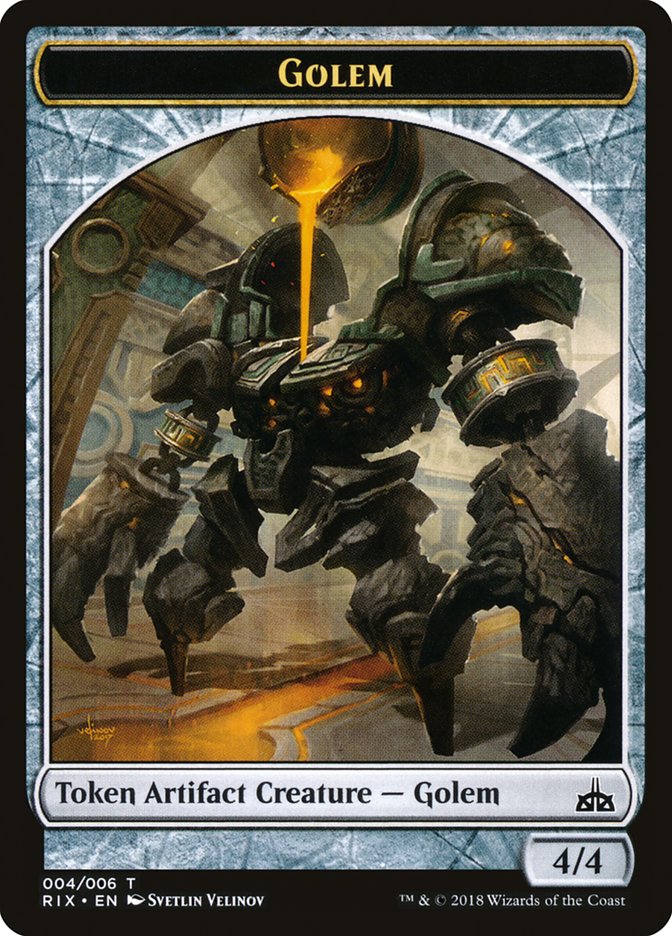 Golem Token [Rivals of Ixalan Tokens] | Clutch Gaming