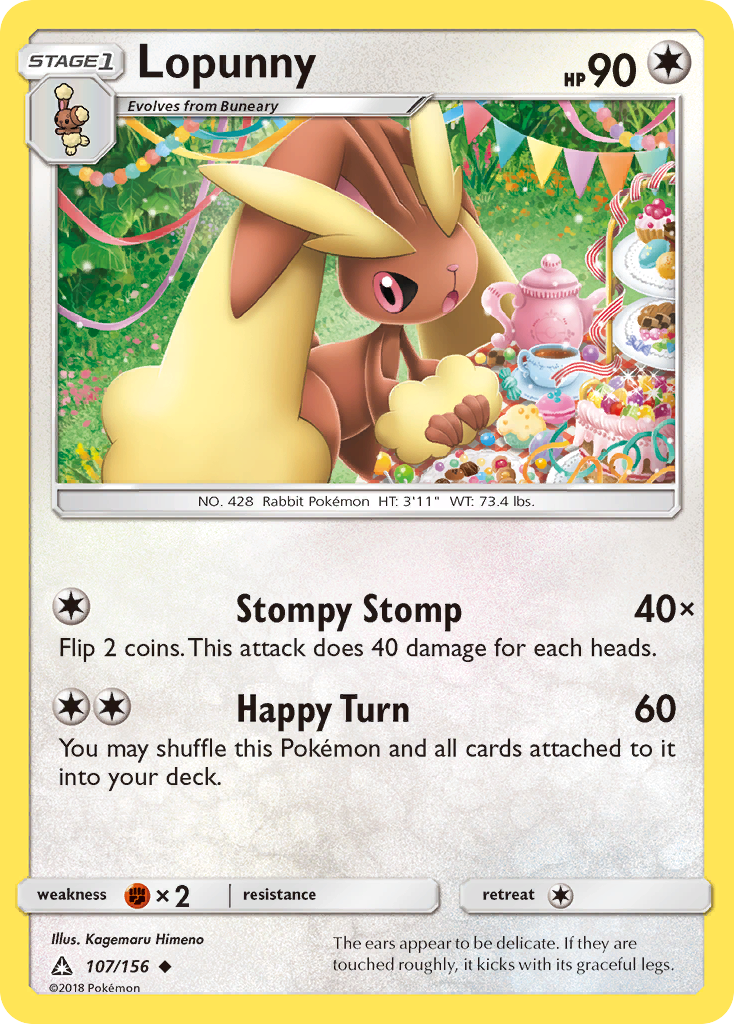 Lopunny (107/156) [Sun & Moon: Ultra Prism] | Clutch Gaming