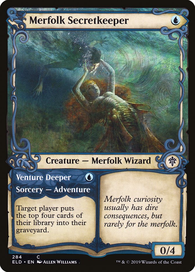 Merfolk Secretkeeper // Venture Deeper (Showcase) [Throne of Eldraine] | Clutch Gaming