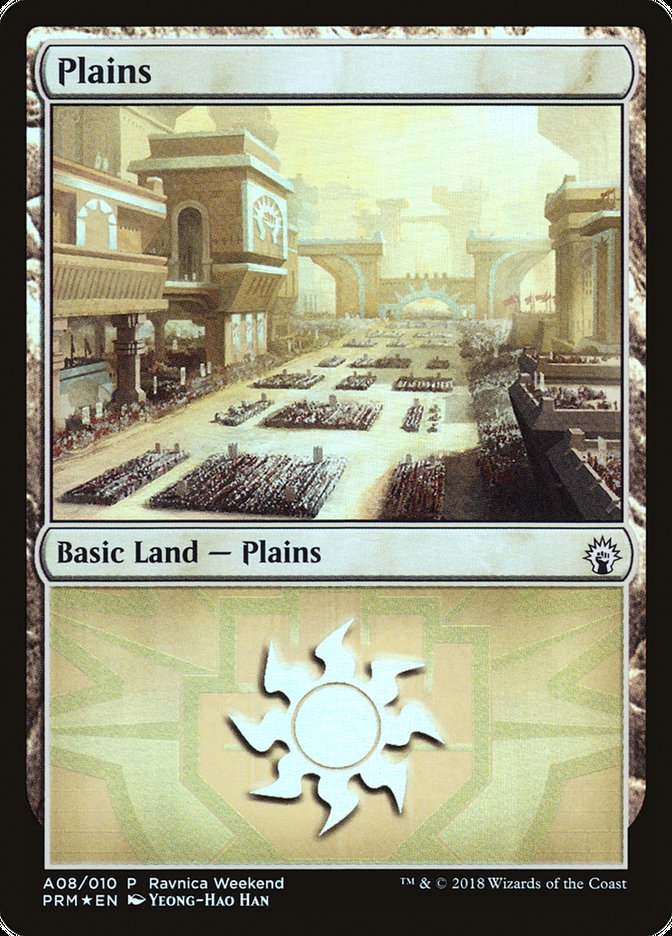 Plains (A08) [Ravnica Allegiance Ravnica Weekend] | Clutch Gaming