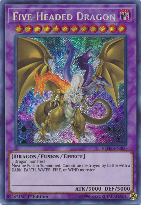 Five-Headed Dragon [BLHR-EN000] Secret Rare | Clutch Gaming