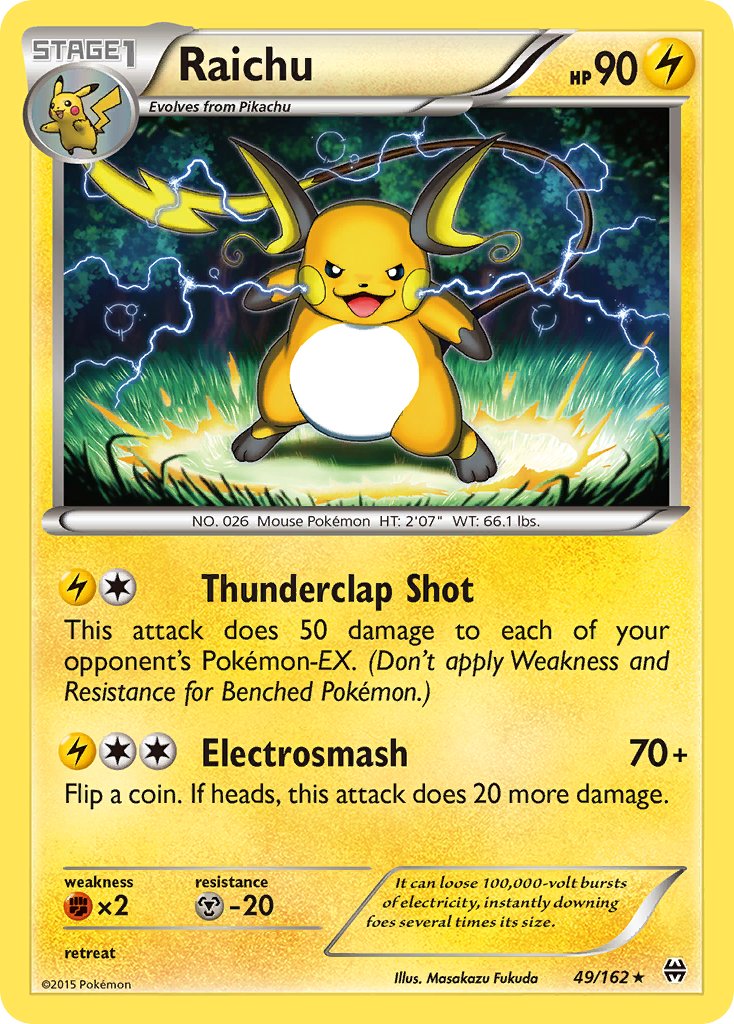 Raichu (49/162) (Theme Deck Exclusive) [XY: BREAKthrough] | Clutch Gaming