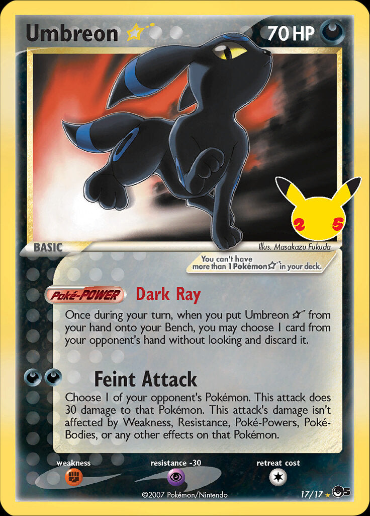 Umbreon (17/17) (Star) [Celebrations: 25th Anniversary - Classic Collection] | Clutch Gaming