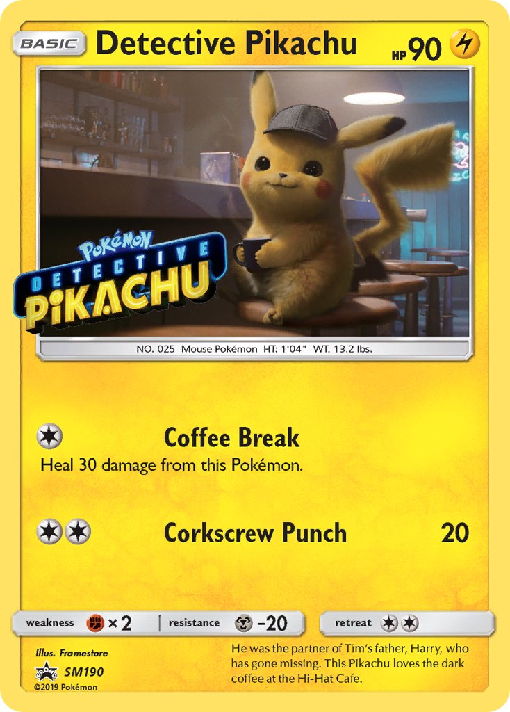 Detective Pikachu (SM190) (Stamped) [Sun & Moon: Black Star Promos] | Clutch Gaming