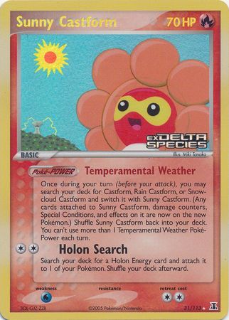 Sunny Castform (31/113) (Stamped) [EX: Delta Species] | Clutch Gaming