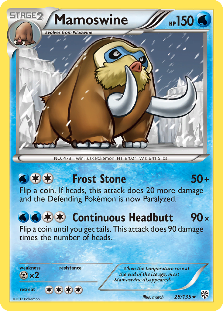 Mamoswine (28/135) [Black & White: Plasma Storm] | Clutch Gaming