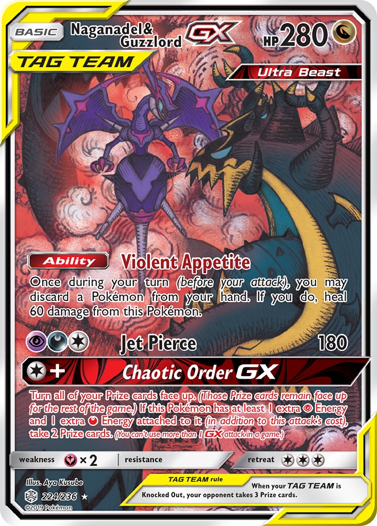 Naganadel & Guzzlord GX (224/236) [Sun & Moon: Cosmic Eclipse] | Clutch Gaming