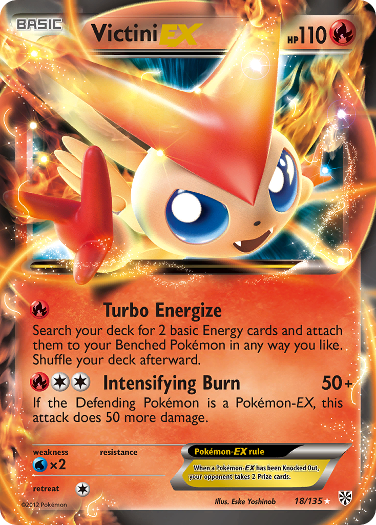 Victini EX (18/135) [Black & White: Plasma Storm] | Clutch Gaming