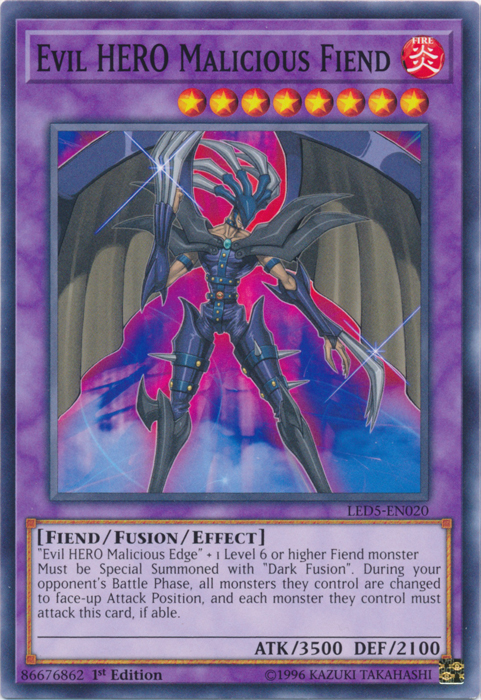 Evil Hero Malicious Fiend [LED5-EN020] Common | Clutch Gaming