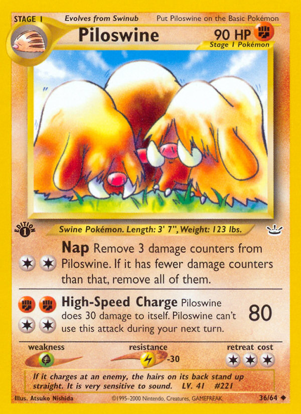 Piloswine (36/64) [Neo Revelation 1st Edition] | Clutch Gaming