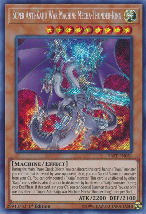 Super Anti-Kaiju War Machine Mecha-Thunder-King [SAST-EN081] Secret Rare | Clutch Gaming