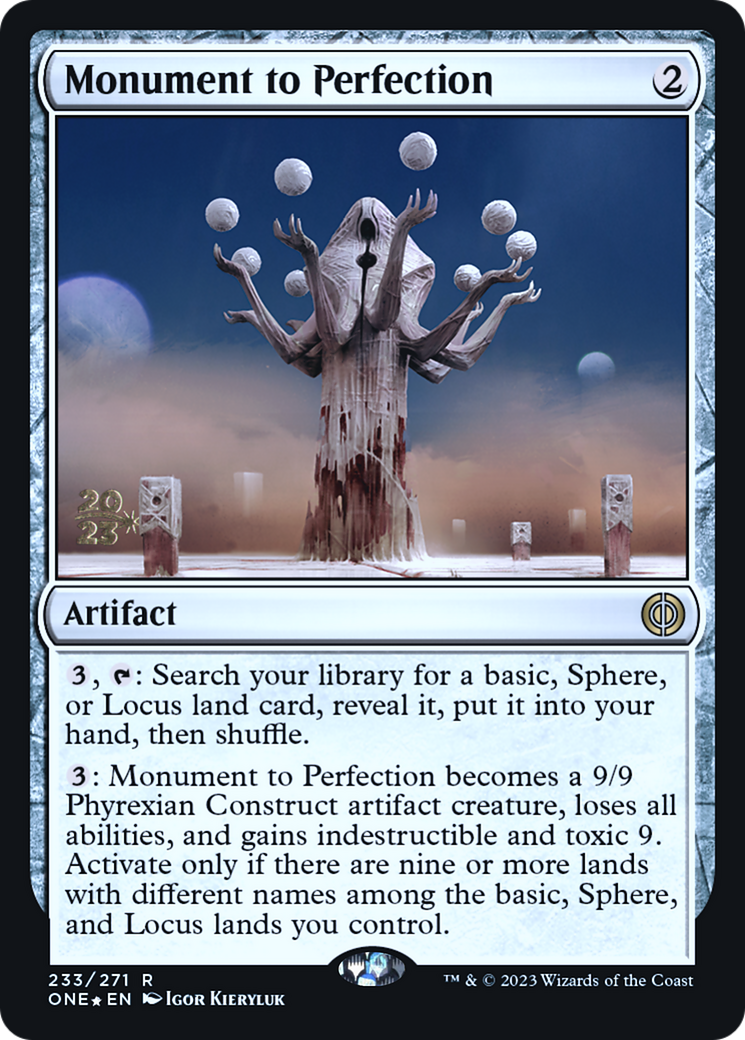 Monument to Perfection [Phyrexia: All Will Be One Prerelease Promos] | Clutch Gaming