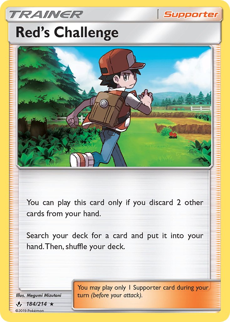 Red's Challenge (184/214) (Theme Deck Exclusive) [Sun & Moon: Unbroken Bonds] | Clutch Gaming