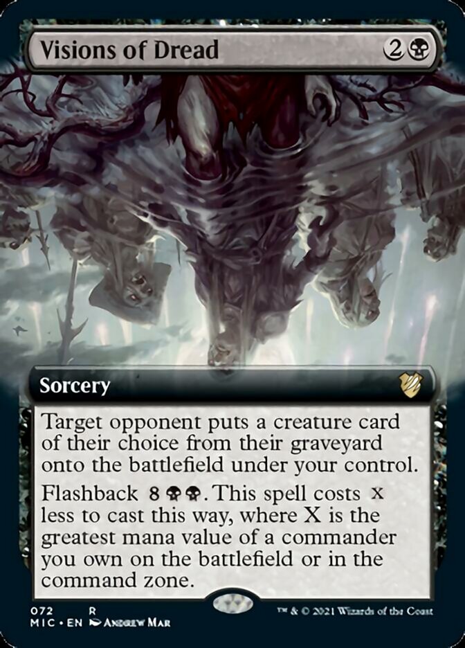 Visions of Dread (Extended Art) [Innistrad: Midnight Hunt Commander] | Clutch Gaming