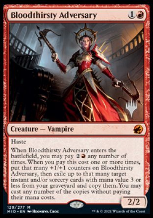 Bloodthirsty Adversary (Promo Pack) [Innistrad: Midnight Hunt Promos] | Clutch Gaming