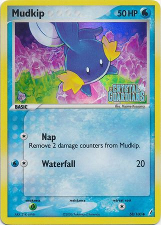 Mudkip (58/100) (Stamped) [EX: Crystal Guardians] | Clutch Gaming