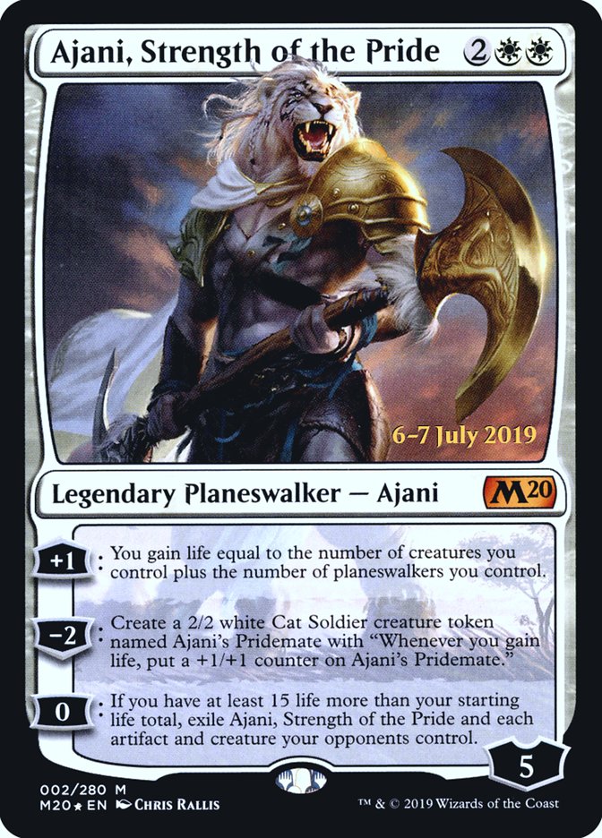 Ajani, Strength of the Pride [Core Set 2020 Prerelease Promos] | Clutch Gaming