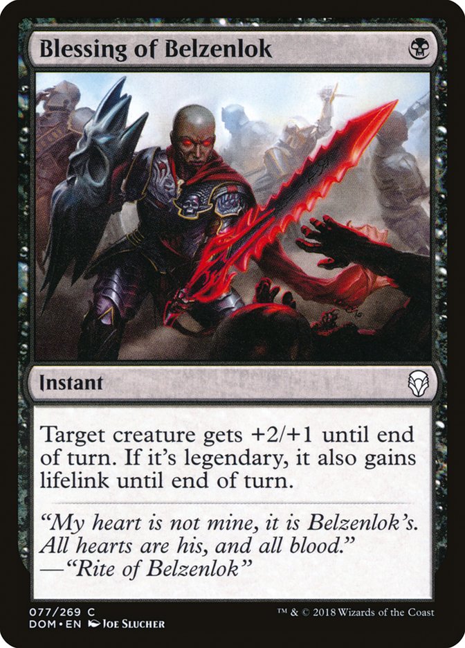 Blessing of Belzenlok [Dominaria] | Clutch Gaming