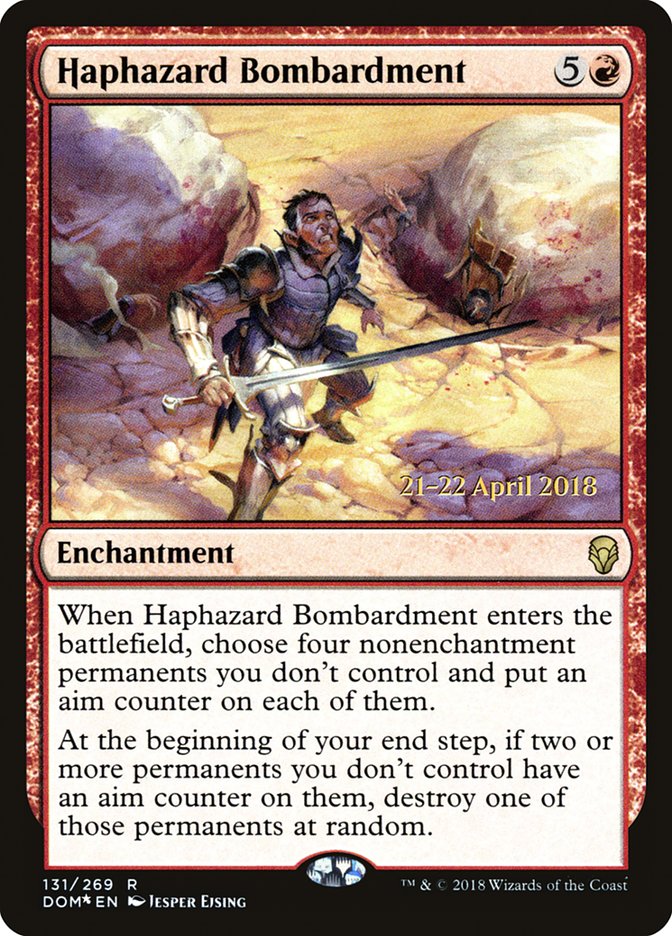 Haphazard Bombardment [Dominaria Prerelease Promos] | Clutch Gaming