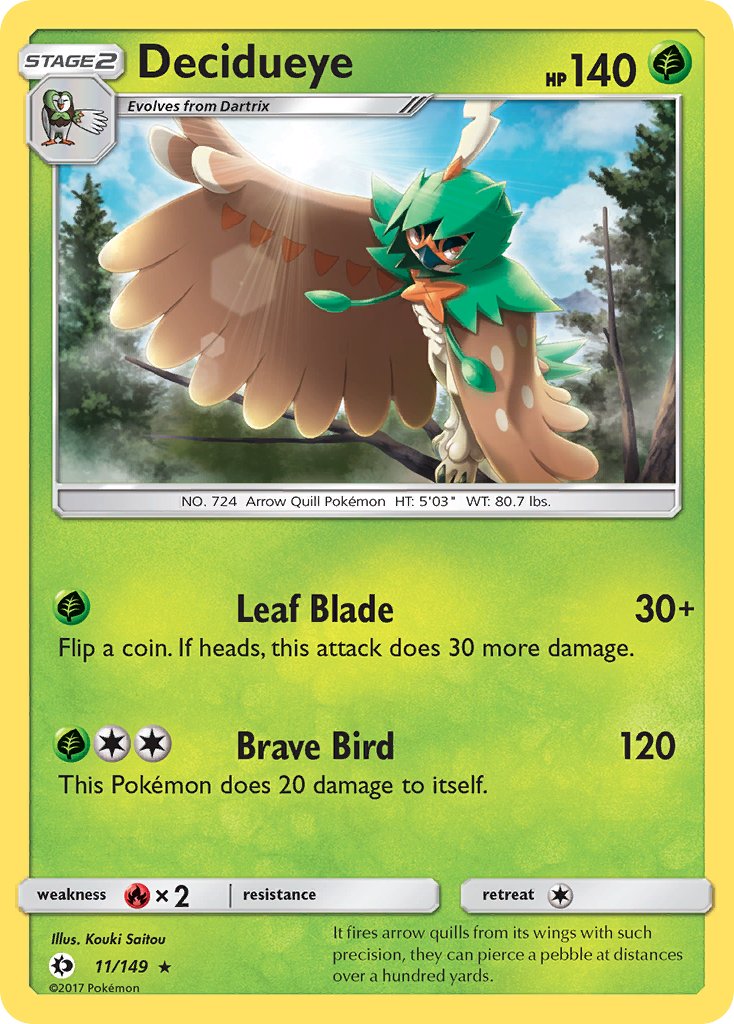 Decidueye (11/149) (Theme Deck Exclusive) [Sun & Moon: Base Set] | Clutch Gaming