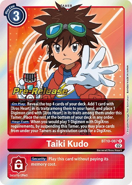 Taiki Kudo [BT10-087] [Xros Encounter Pre-Release Cards] | Clutch Gaming