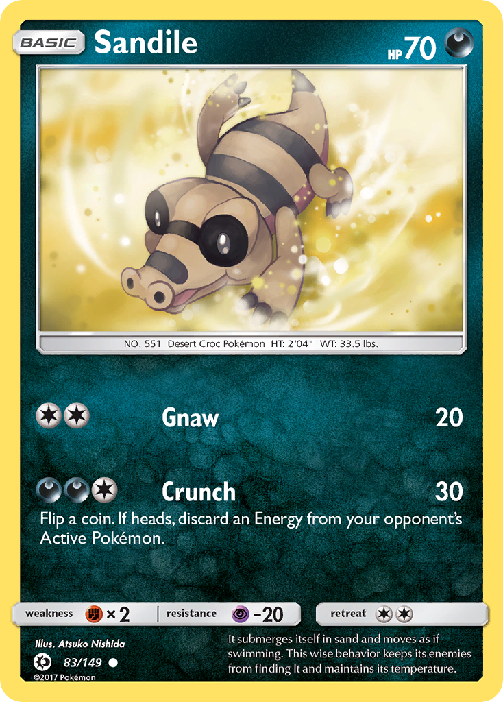 Sandile (83/149) [Sun & Moon: Base Set] | Clutch Gaming