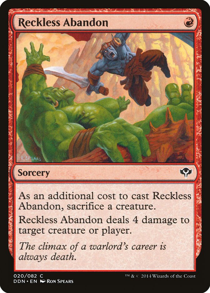 Reckless Abandon [Duel Decks: Speed vs. Cunning] | Clutch Gaming